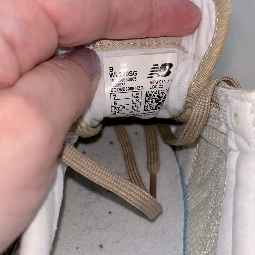 New Balance Women's Beige Taupe Athletic Sneakers - Picture 6 of 6